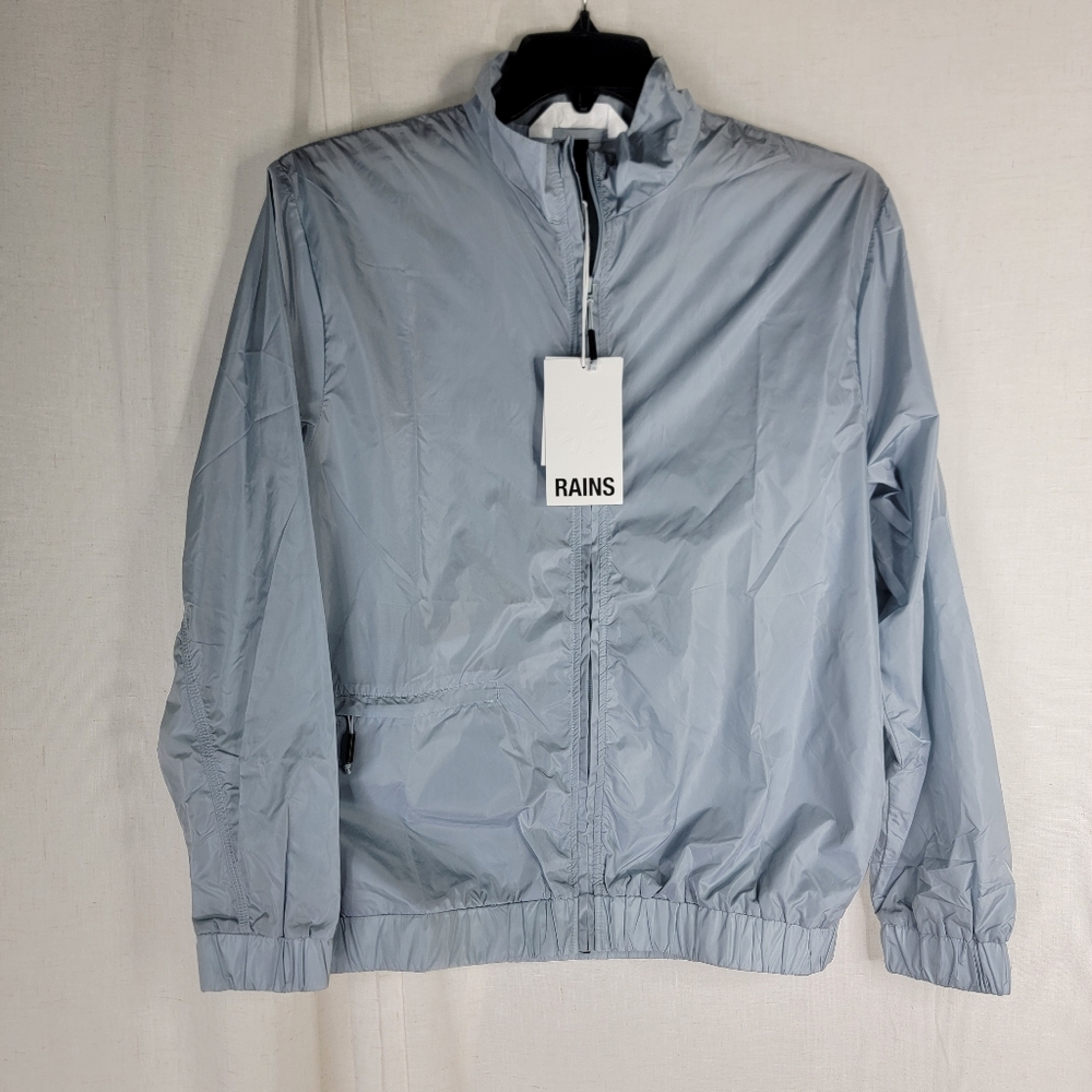 RAINS Track Jacket Mens Small Blue Sky $155 MSRP Style 18900